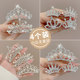 Children's high -end crown head jewelry princess hair clip girl crown combing small girl performance combing high -level sensor card
