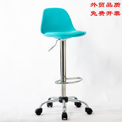 Bar Stool with High Legs, Simple Bar Stool with Backrest, Swivel Chair, Front Desk Cashier High Stool with Brake Wheels, Work Chair, Adjustable Chair