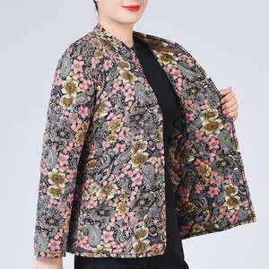 Add fat and mothers cotton jackets to keep warm and cold -proof and cold -proof middle -aged and elderly ladies cotton clothes elderly cotton jacket grandma small cotton jacket jacket
