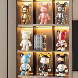Violent Bear High-End Home Living Room Entrance Tv Cabinet Wine Cabinet Ceramic Electroplating Cool Bear Creative Ornaments Decoration