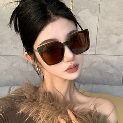 High-End Large-Frame Sunglasses for Women, 2026 New Style, Face-Slimming Square Sunglasses, Internet Celebrity Style, Retro Glasses, Trendy and Cool