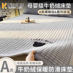 Milk Velvet Mattress Mattress Soft Cushion Household Thickeneded Dormitory Student Single Bedding Quilt Winter Plus Plush Blanket Mattress