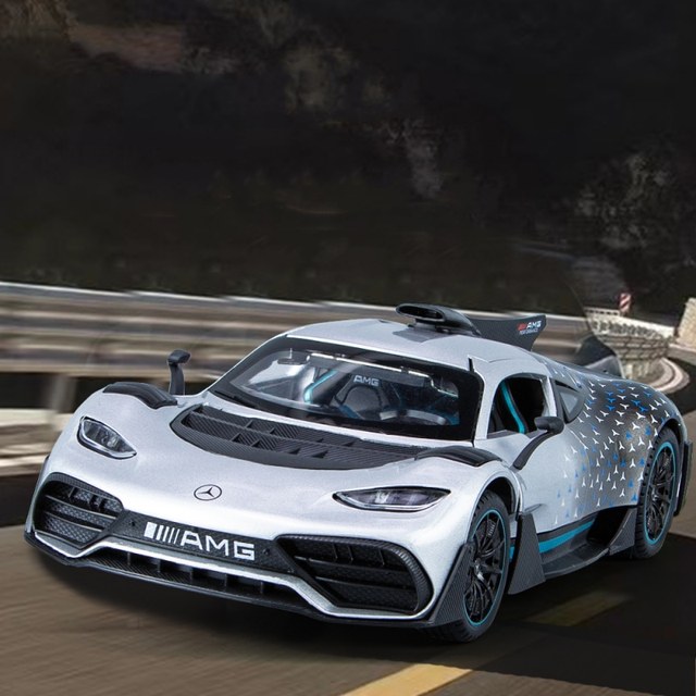 1:24 Mercedes -Benz AMG ONE sports car alloy car model back force racing children's toy car simulation car model
