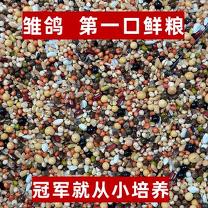 
Hong Guan Feng Yi Long Xiang's first mouthful of fresh food all-purpose spray nest brooding 50*0.5kg mail young pigeon ornamental pigeon racing pigeon pigeon food