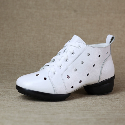 Кожаная обувь с молнией, танцующие туфли, мягкая подошва