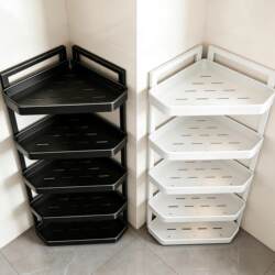 Bathroom Storage Rack, Freestanding Shower Room Corner Shelf, Toilet Corner Storage Rack