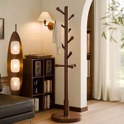 Solid Wood Clothes Rack, Floor-Standing Coat Rack, Bedroom Household Clothes Hanger, Simple Vertical Beech Wood College Dormitory Bag Rack