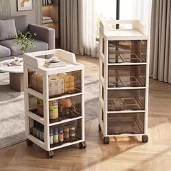 Snack Storage Rack, Floor-Standing Mobile Trolley, Drawer-Type Storage Cabinet, Home Living Room, Office Under-Desk Storage Cabinet