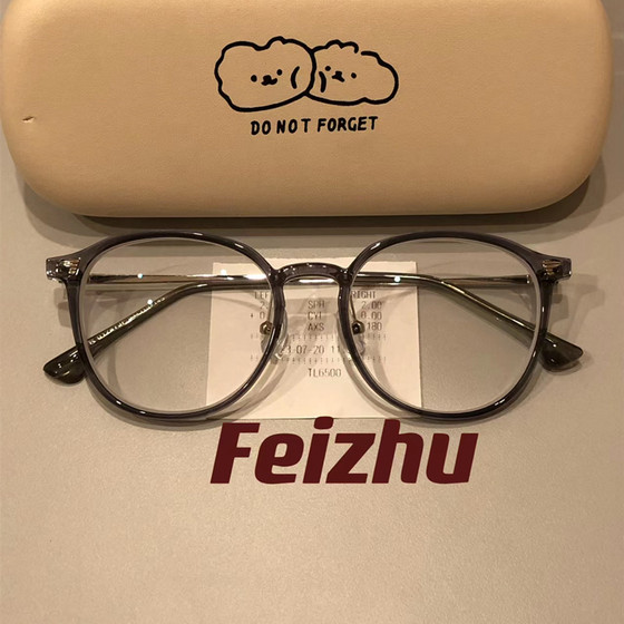 Ultra -light Korean anti -blue light glasses myopia can match the female square round face high -level sensor eyes frame mirror frame tide
