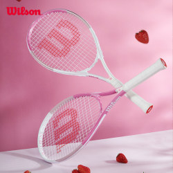 Wilson Wilson Single-Player Beginner Tennis Racket, Lightweight, Shock-Absorbing, Large Racket Face, Girls' College Student Strawberry Lime Racket