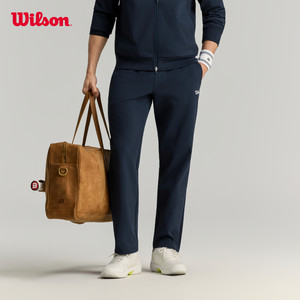 
Wilson official spring 26 new men's straight stitched drawstring tennis sports knitted trousers