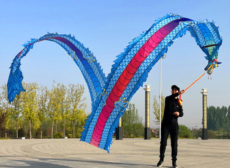 Dragon Dance Ribbon Seide - 8m/10m Tanzband Mit Drachenmuster Für Fitness