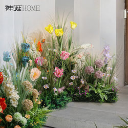 Artificial Flower Plants for Scene Setting, Soft Decoration, Trendy Large Green Plants, Indoor Landscape, Window Display, Fake Flower Decorations