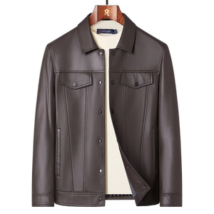 
[Premium Selection of Sheep Leather] Montagut 26 Spring Men's Leather Clothing Fashion Lapel Leather Jacket Jacket Anti-Wrinkle J