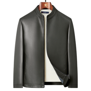 
[Premium Sheep Leather] Montagut Spring Men's Genuine Leather Jacket Stand Collar Leather Jacket Casual Fashion Crisp Jacket J