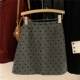 Korean Order Age Reducing Polka Dot Bow Print High Waist Tweed Skirt Women's 2024 Winter Large Size A-line Short Skirt