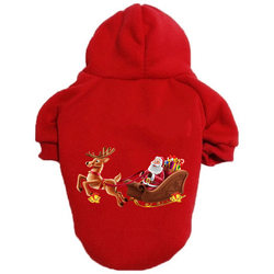 Christmas Deer Santa Claus Dog Sweatshirt Teddy Dog Clothes Clothing Pet Costumes Pets