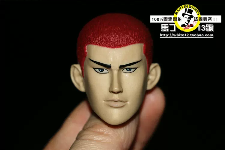 1 6红发暴走族潮流头雕12寸漫画兵人偶灌篮高手樱木花道卡通