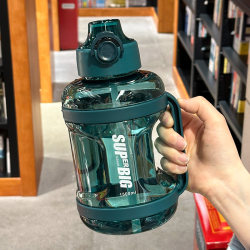 Summer Sports Large-Capacity Water Bottle for Male and Female Students, Ton-Ton Bucket with Straw, Dual Drinking Cup, Portable Outdoor Fitness, Anti-Fall