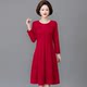 Young mother-in-law's wedding banquet outfit, mother's wedding dress, noble and foreign style high-end red high-end temperament dress autumn and winter