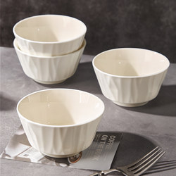 White High-End Ceramic Dining Bowl for Home Use, 2026 New Model, Underglaze Color, 5-Inch Rice Bowl, Plate, Tableware