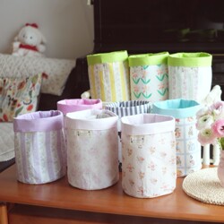 Original Handmade 100% Pure Cotton Japanese-Style Floral Storage Basket Fabric Storage Basket Clothing and Home Storage Bag