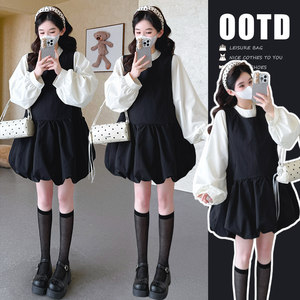 
Spring dress for pregnant women 2026 new style French high-end princess dress during pregnancy without showing pregnancy spring suit