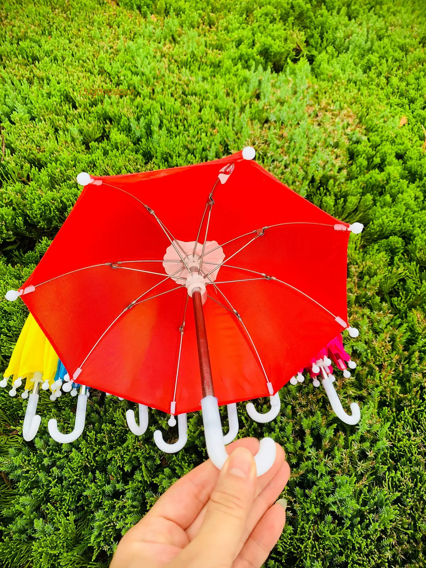 機車小傘，小雨傘玩具傘幼兒園裝飾道具兒童傘糖果色無花邊小傘-Taobao
