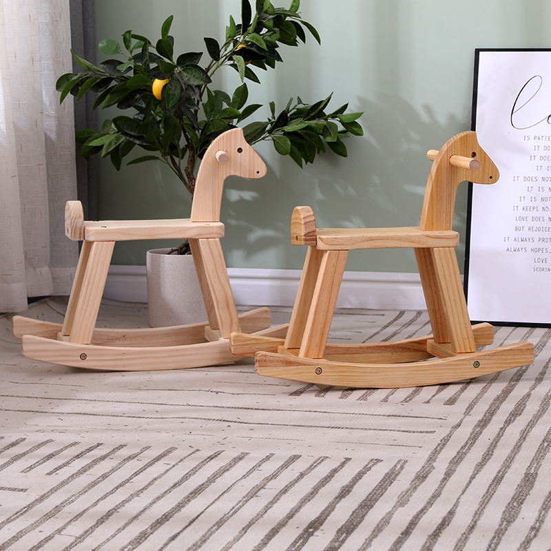木製ロッキングホース 多色 木製ロッキングホース - 子供と大人 - 無垢材のおもちゃ
