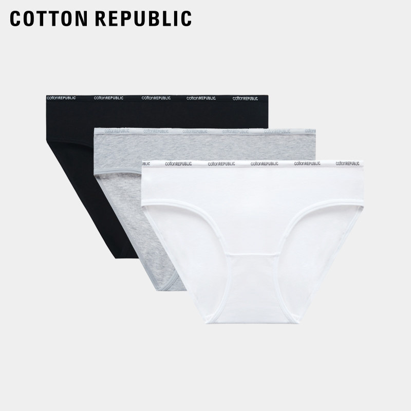 Cotton Republic 棉花共和国 微型窗干爽单向导湿科技 女式内裤 3条装 天猫优惠券折后￥80包邮（￥85-5）2色组合可选