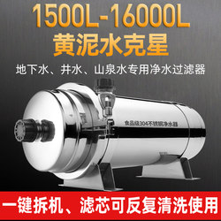 Whole-House Stainless Steel Water Purifier for Home Use, Large Flow Rate, Rural Outdoor Yellow Mud Water Filter, Pvdf Washable Ultrafiltration Machine