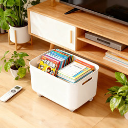 Book Box, Book Storage Box, Student Classroom Use, High School Student Desk Storage Box, Book Box with Wheels, Movable Book Basket