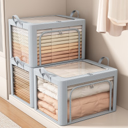 3-Pack Clothing Storage Box, Household Fabric Organizing Box, Wardrobe Large-Capacity Foldable Bag, Quilt and Clothing Storage Box