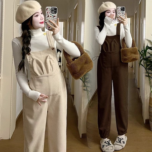 
Maternity wear spring overalls suit 2026 new small pregnant mother casual loose spring and autumn outer wear two-piece set