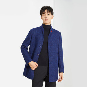 First-line cabinet removal brand new 2024 winter fashion versatile men's simple and handsome stand-alone wool coat