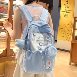 French Mlcanikans Schoolbag for Girls, Cute Backpack for Middle and High School Students, Lightweight Backpack for Elementary Students, High-Value Backpack