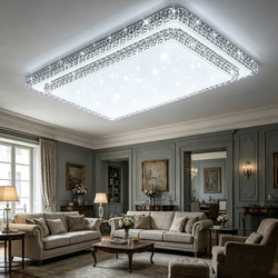Italian-Style Living Room Main Light Crystal Ceiling Light Led Super Bright Bedroom Light 2026 New Model Room Hall Rectangular