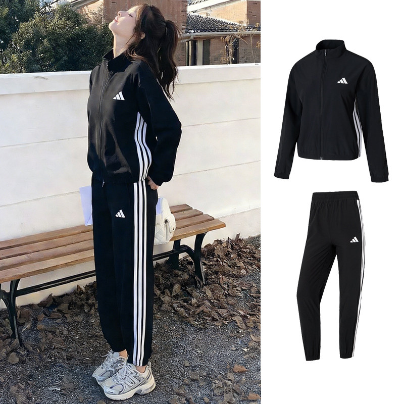Спортивный костюм Adidas женский 26 — новинка весны, дышащая повседневная спортивная куртка, брюки