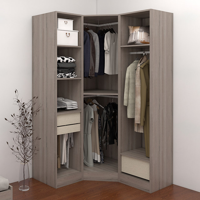 Storage Wardrobe L-shaped Corner Cabinet Simple And Small Household 90 