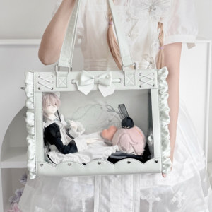 
[Tea Time Girl] Salt Tea original 4-point 6-point bjd baby bag outing bag large capacity can be worn cross-body satin BJD bag