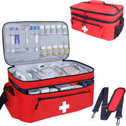 Medical car storage bag small medicine storage bag shoulder home medical bag medical kit