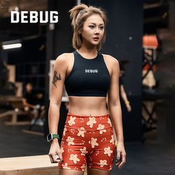Debug Women's Shorts Butt-Lifting Waist-Cinching Elastic Sweat-Wicking Summer Sports Fitness Crossfit Yoga