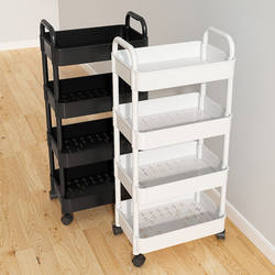 Trolley storage rack for bedroom and bathroom floor-standing multi-layer snack rack for kitchen removable baby storage rack