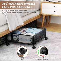 Cross-border foldable travel storage rack movable bedroom under-bed clothes sorting storage car clothing storage rack