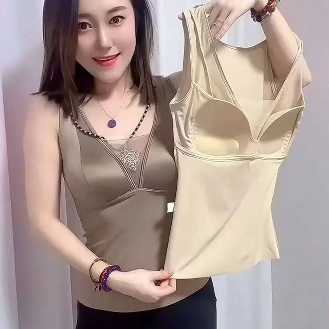 French satin lace camisole women's inner wear with breast pads all-in-one beautiful back bra all-in-one underwear bottoming shirt