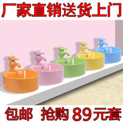 Kindergarten Washbasin Kidsren's Colorful Washbasin Ceramic Faucet Small Size Surface Cute Countertop Basin Engineering 