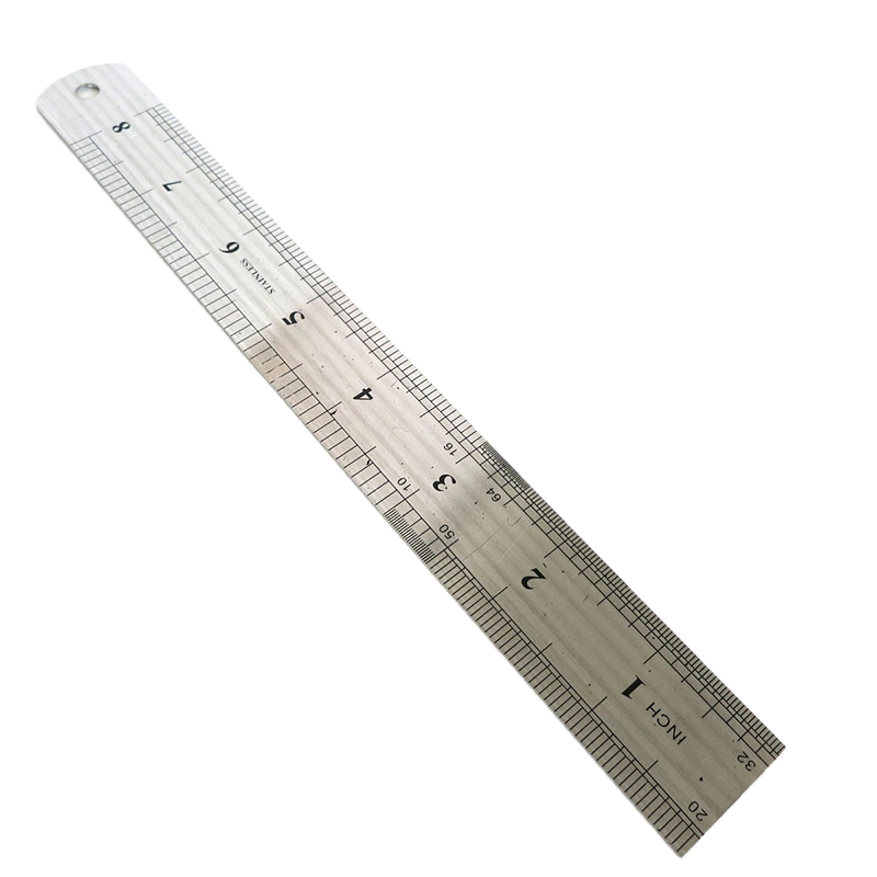 不锈钢直尺20cm双面刻度尺8英寸手工制作木工测量工具模型钢尺-Taobao 