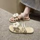 Flower sandals two wear casual home work summer sandals for women wearing Korean style trendy beach flat bottom