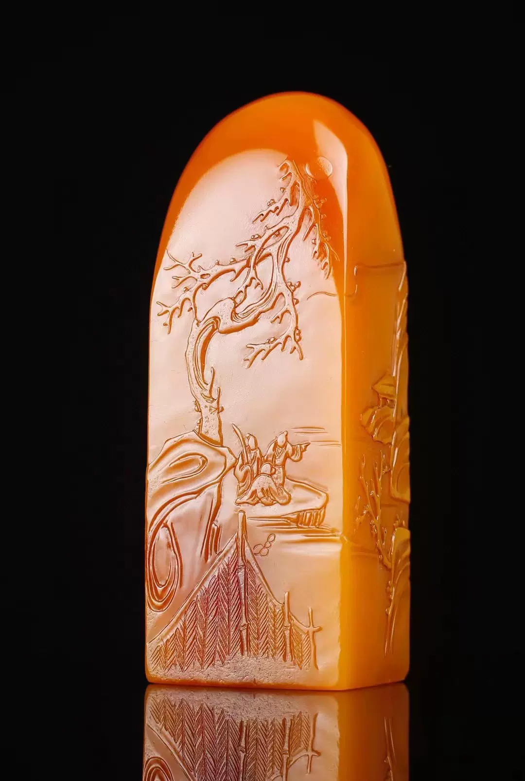 鸡血石篆刻姓名章昌化巴林软地章田黄摆件素章收藏用