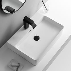 Scandinavian Ceramic Countertop Washbasin Single Basin Rectangular Washbasin Sink Basin Home Accessible Luxury Style